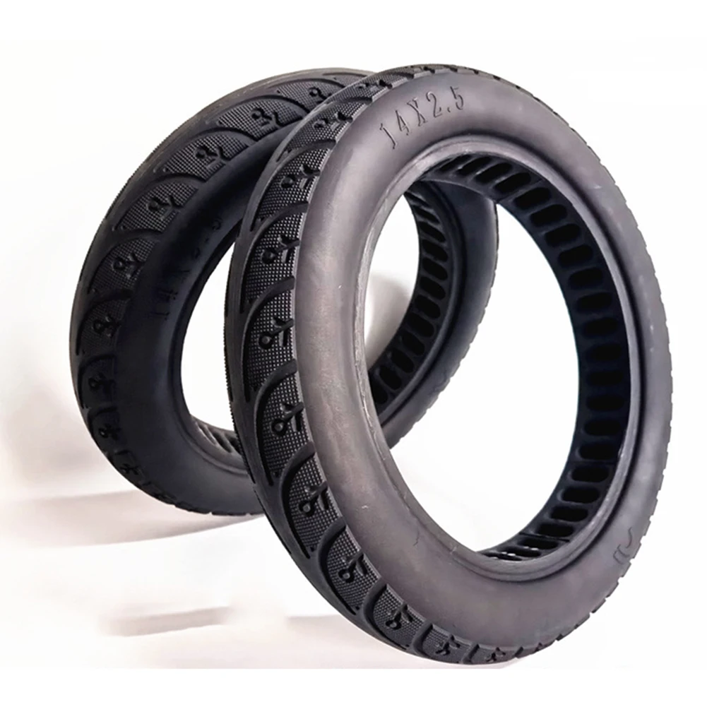 14 Inch 14x2.50 Solid Tyre Electric Bike 2.50-10 Tire Ebike Replacement Rubber Tires Durable Solid Tyre E-bike Accessories Part