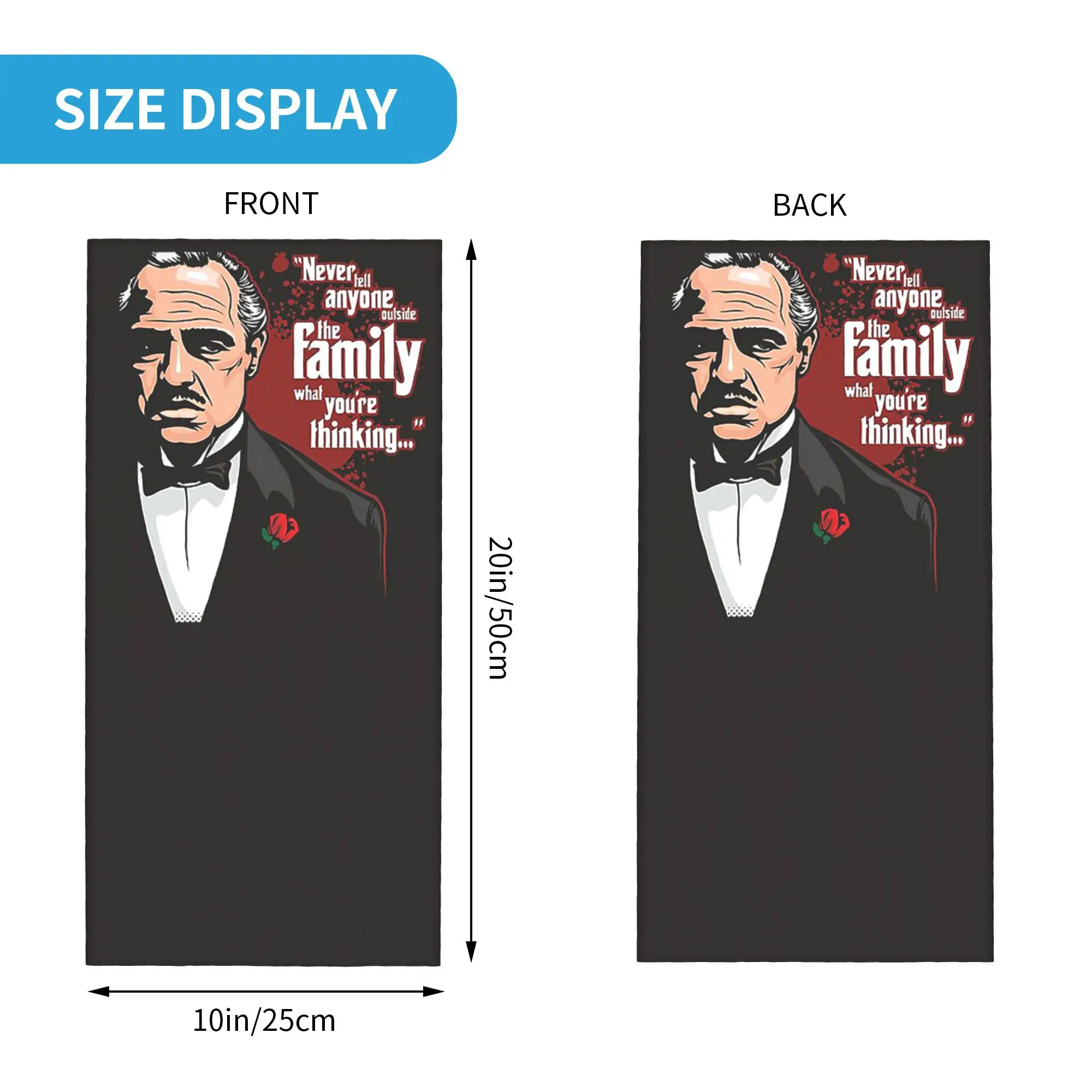 The Godfath Bandana Funda para el cuello Bufanda mágica impresa Mascarilla multifunción Ciclismo Unisex Adulto Transpirable