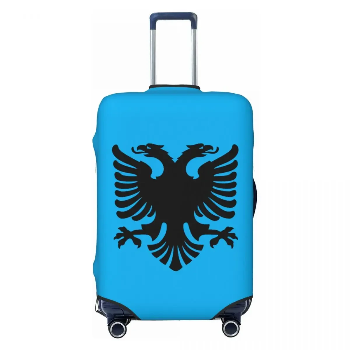 

Flag Of Albania Eagle Travel Luggage Cover Dust Proof Albanian Pride Suitcase Cover Protector Fit 18-32 Inch