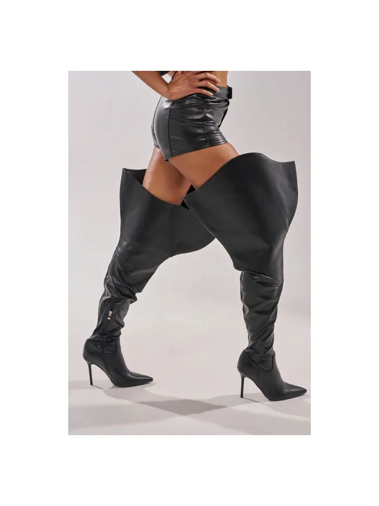 2026 Women's Boots High Heel 10/12cm Over Knee Boots Large Size 35-44 Back Zipper Fashion Personality Boots view 4