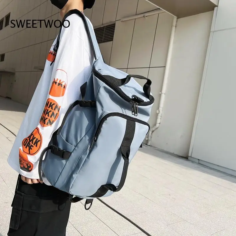 Casual Travel Duffle Bag Multi Compartment Adjustable Strap Large Capacity Carry On Weekender Bag Durable Sports Gym Rucksack