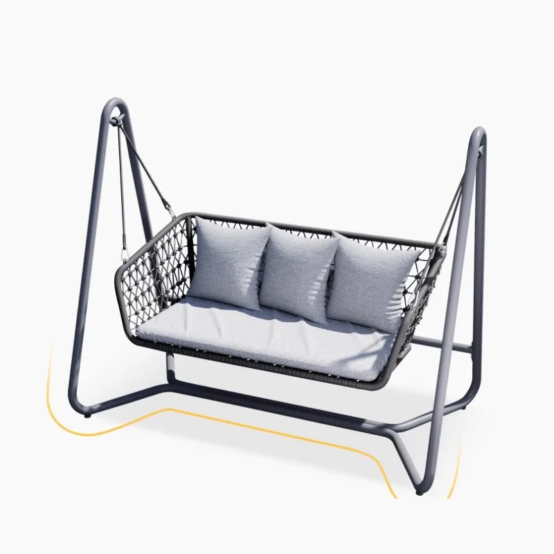 

Spot double handmade rattan swing hanging chair rain and sun protection balcony hanging basket