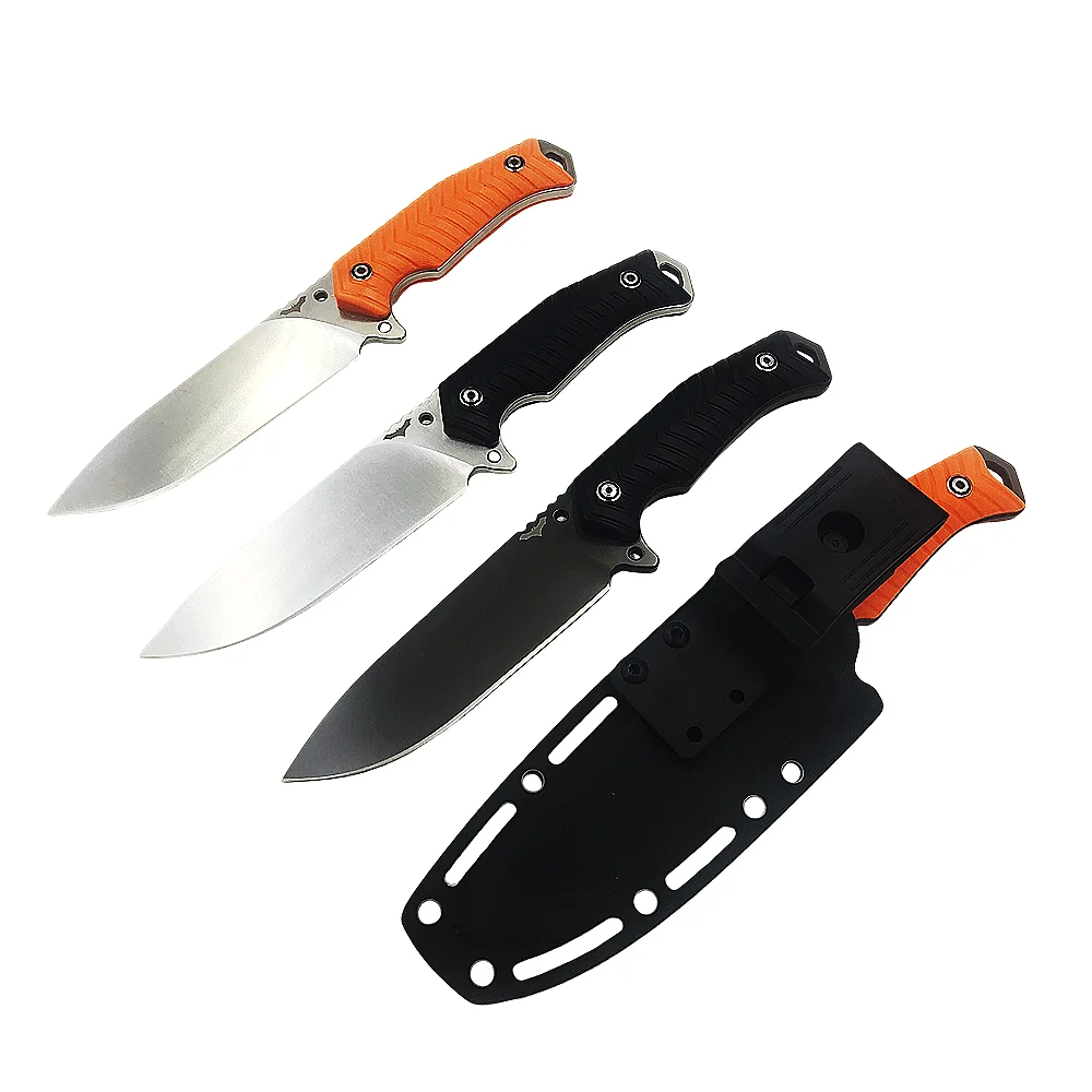 DC53 Steel Fixed Blade Tactical Knife Full Tang Bushcraft Survival Knives G10 Handle Hunting Knife with Kydex Scabbard