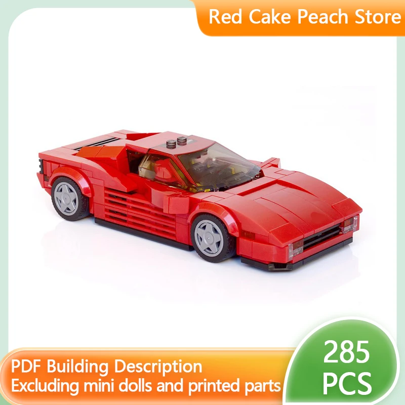 Speed Champion Model MOC Building Brick Testarossa Top Tier Sports Car Modular Technolog Gift Holiday Assemble Children Toy Suit