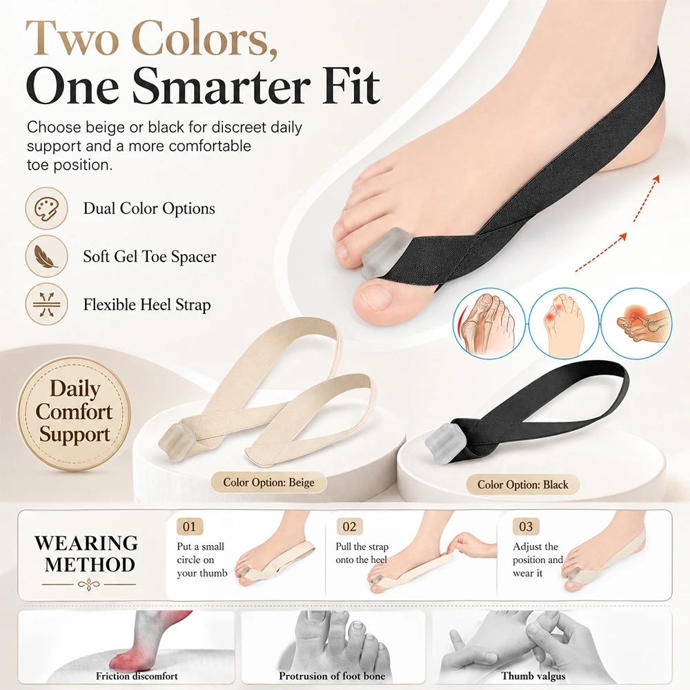 Toe Separator Silicon - One Side Hallux Valgus Corrector Thumb