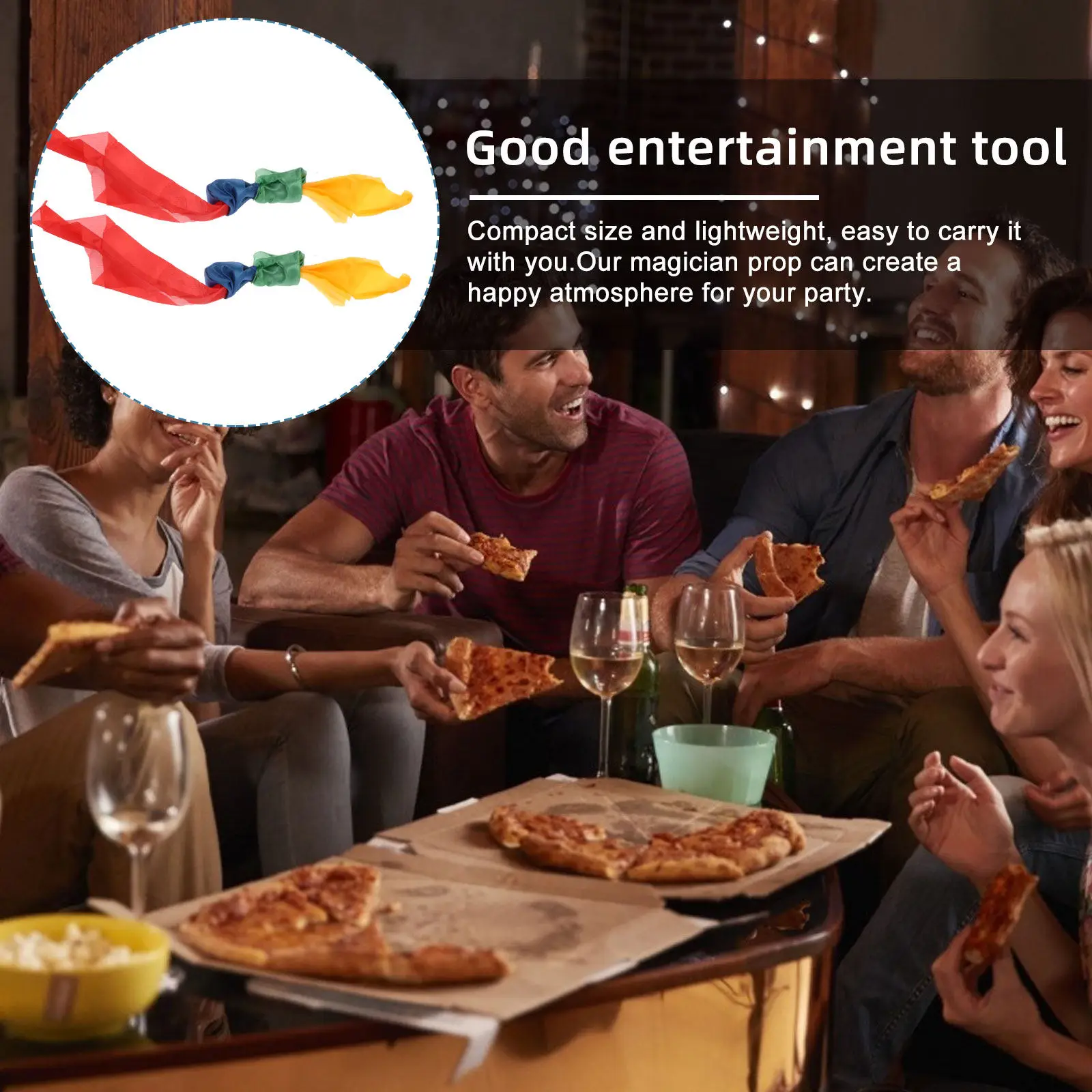 

Набор из 4 разноцветных шарфов для фокусов: легкий, компактный реквизит для сцены, удобное хранение, магический трюк, инструмент для вечеринок и развлечений