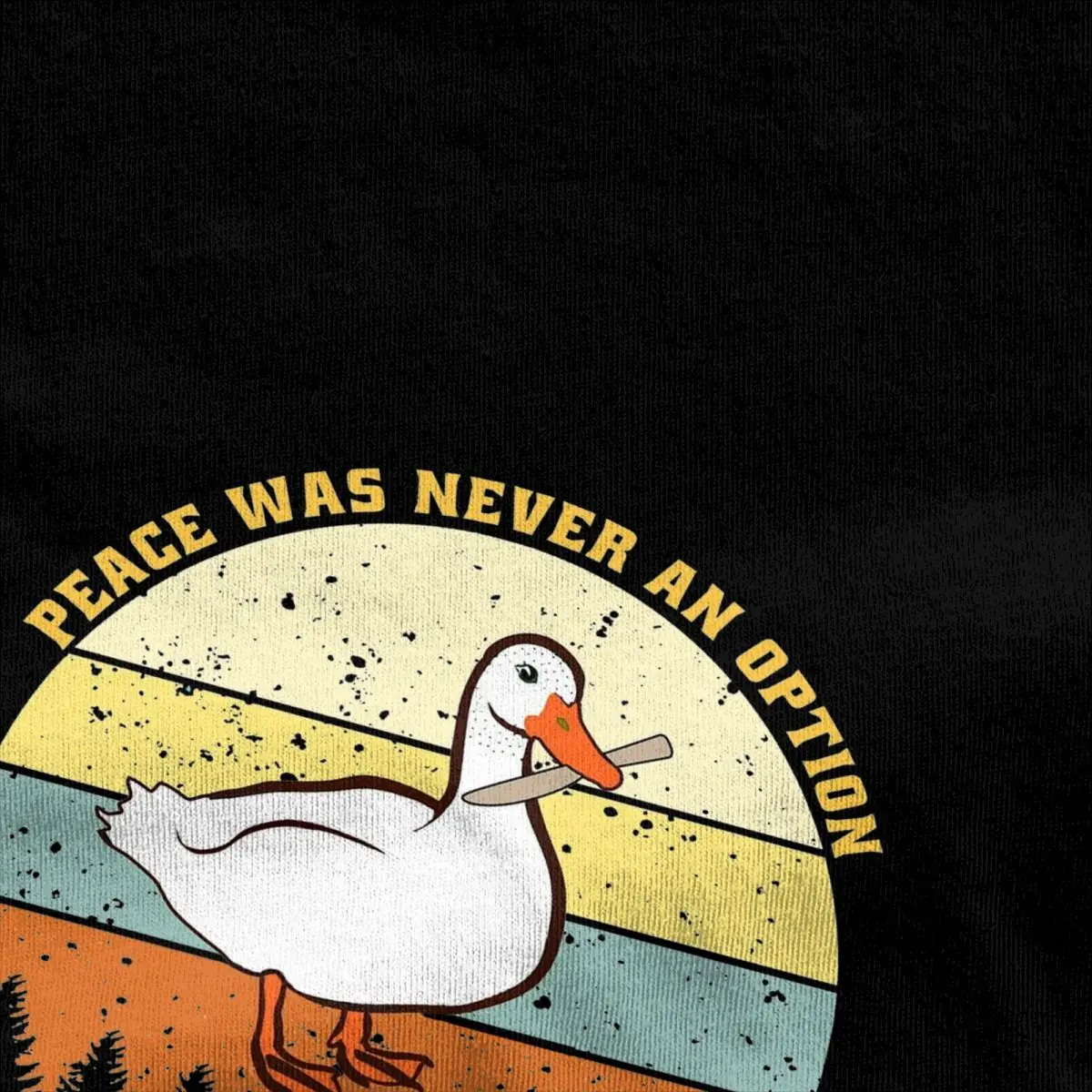 Peace Was Never An Option T-Shirt Summer Funny Humor Y2K Funny T-Shirts Cotton Leisure Tshirt For Men Short-Sleeved Casual Tees