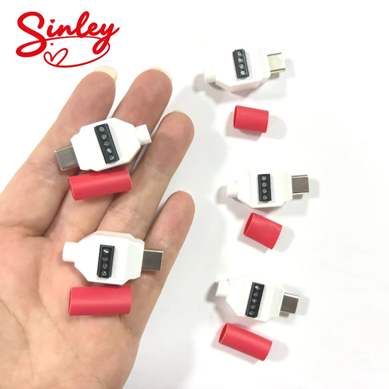 Universal Solderless USB C Connector Type C Plug No Soldering Fast Charging Data Cable Repair for Mobile Phone DIY Kit 1/5/10Pcs