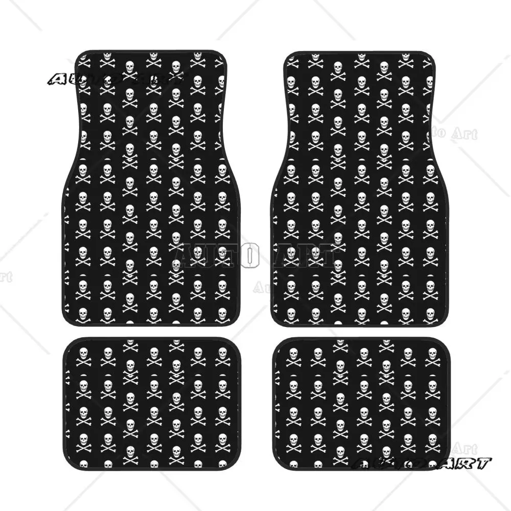 Jolly Roger Car Waterproof Rubber Car Mats 4PCS Car Floor Carpets Rugs Non-Slip Auto Foot Mats  Floor Mats