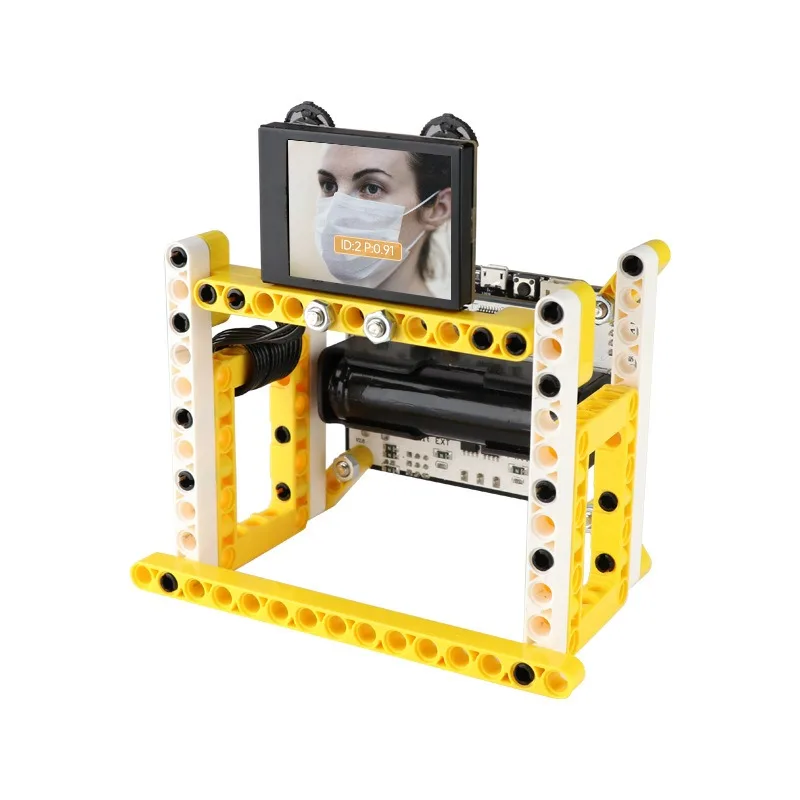 AI visual mask, wearing recognition machine micro: bit programming robot