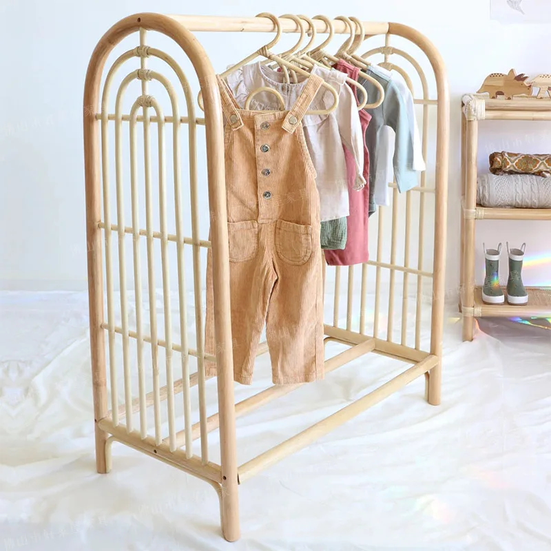 

Natural rattan ins rattan drying rack for children and children drying clothes rack shooting props