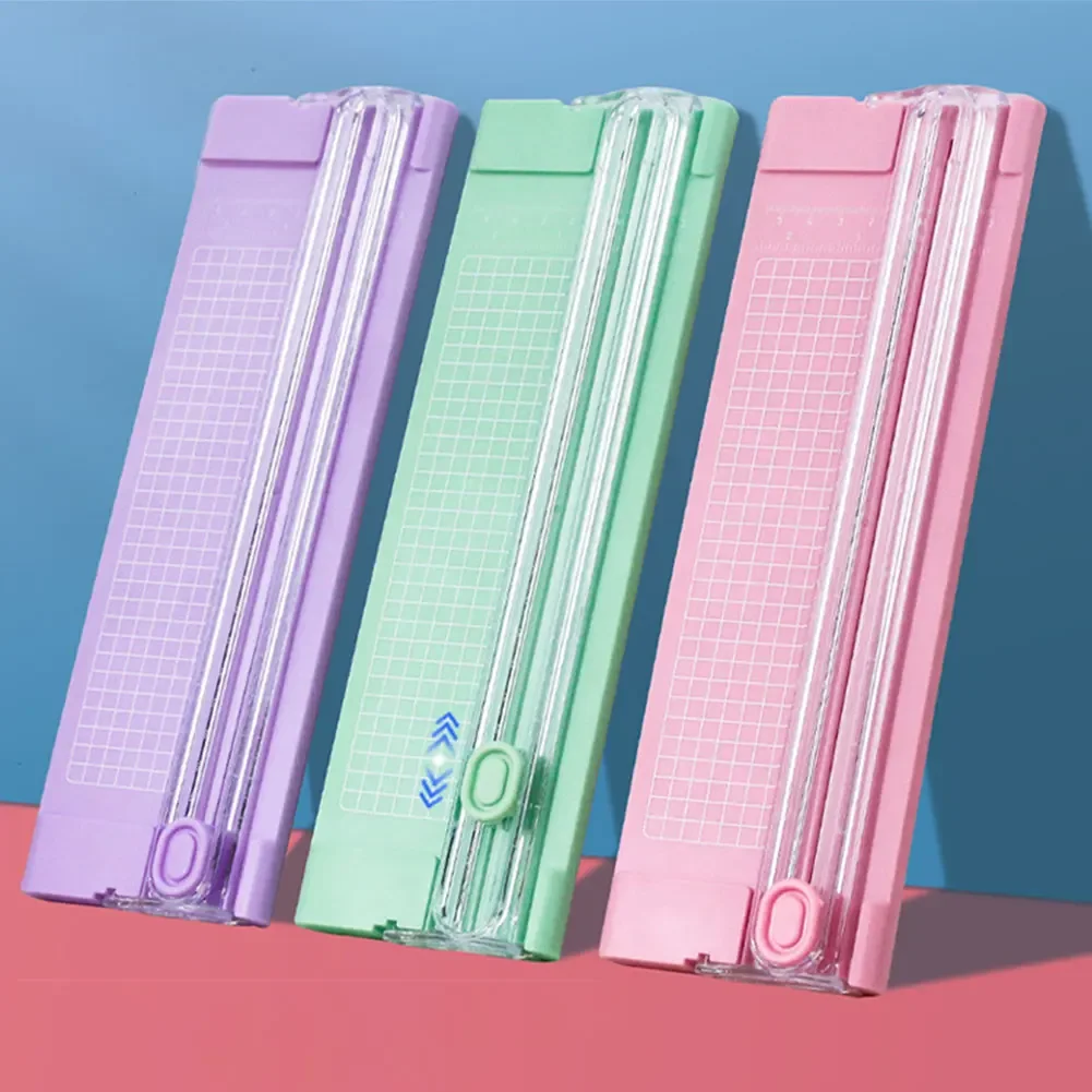 A4 双方向切断ペーパーカッター 引き出し定規付き プラスチックベース ペーパートリマー 軽量スクラップブック切断機