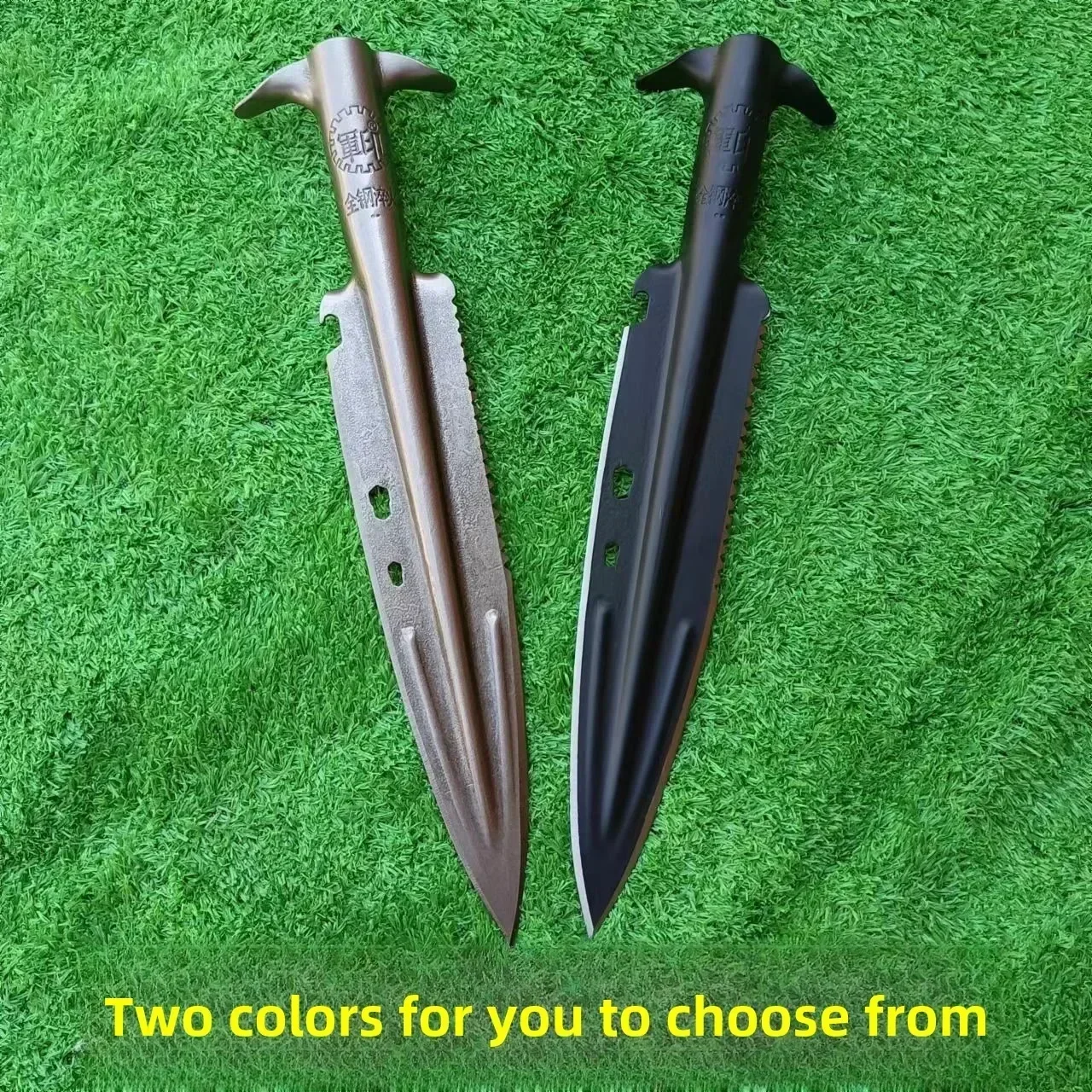 New Military seal gardening pointed shovel All steel Zulu gun Multi purpose pointed shovel outdoor tool firewood chopping knife