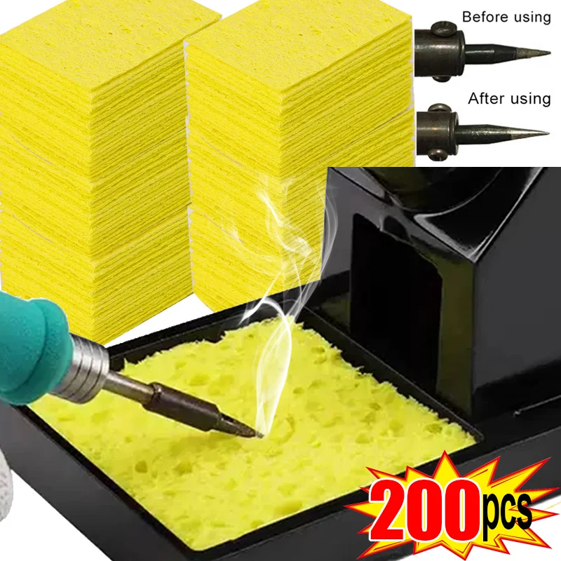 Lots of Soldering Iron Tip Cleaning Sponge Electric Welding Soldering Cleaner Soldering Tin Removal Replacemen Sponge CleanTools