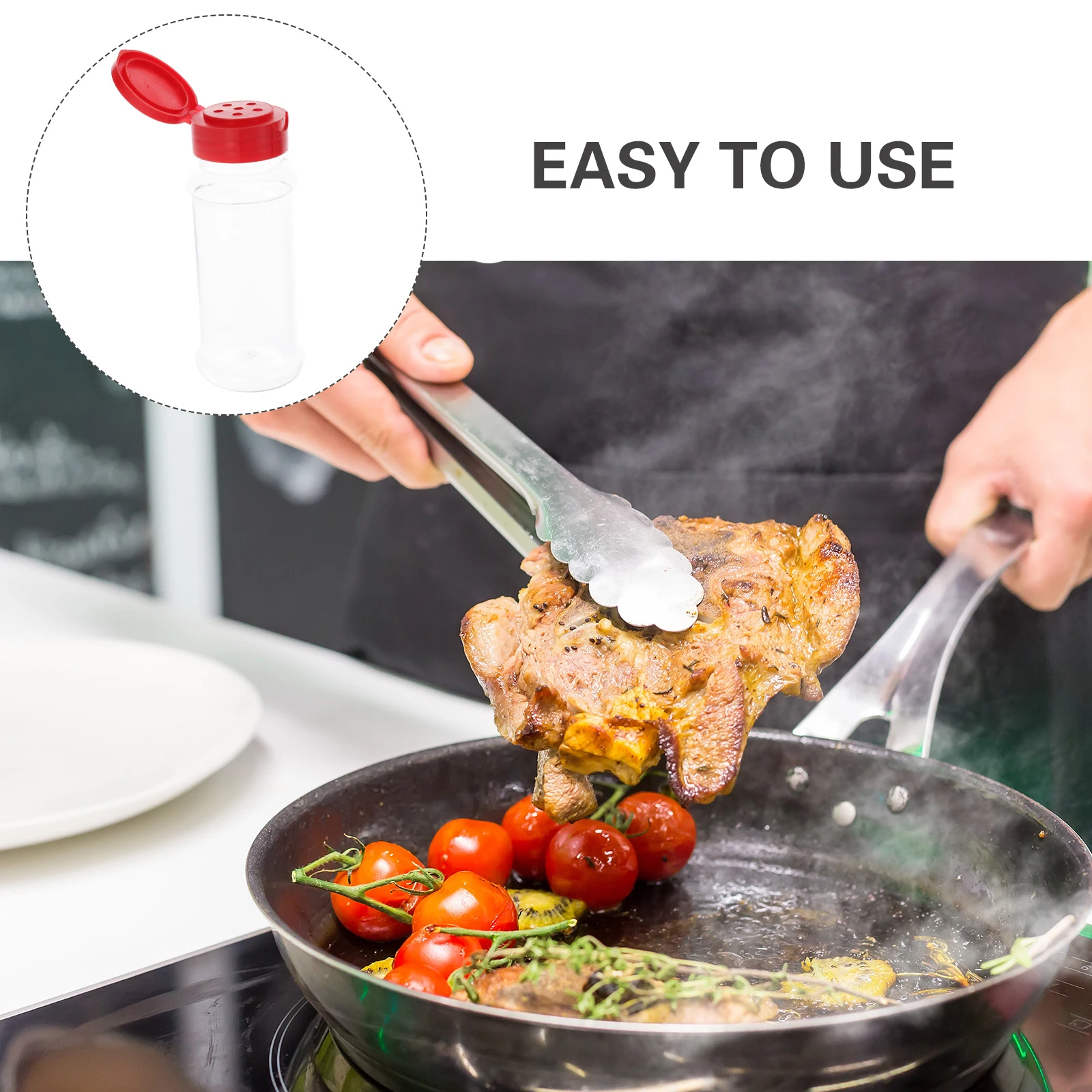 

10 Pcs Transparent Pet Bottles For Chili Powder Cumin Pepper Travel Small Size Dustproof Hygienic Even Holes Spread