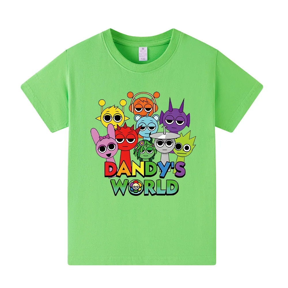 

New Sprunki Cartoon Boys T-shirt Summer Kids Clothing Fashion Loose Tees Tops Children Clothes Short Sleeve Tops Boys' Tshirts