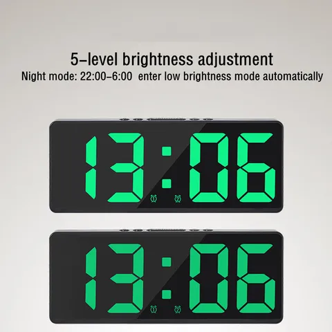 Цифровой будильник NieNie с LED-дисплеем и функцией snooze — фото модели