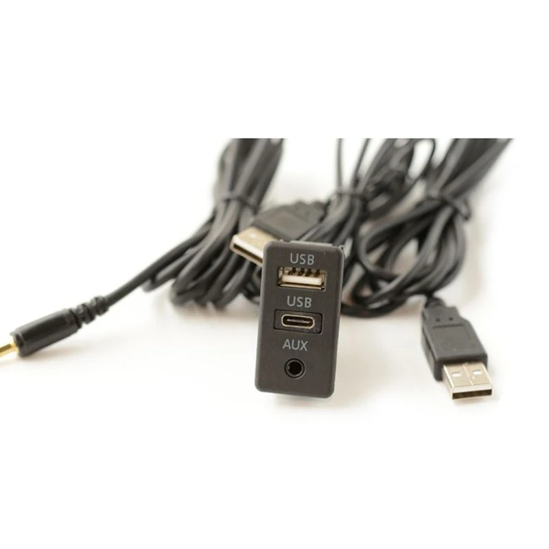Praktyczny przedłużacz samochodowy Kabel USB typu C Interfejs Aux Kabel zasilający Kabel do modyfikacji zasilania samochodu — zdjęcie 6