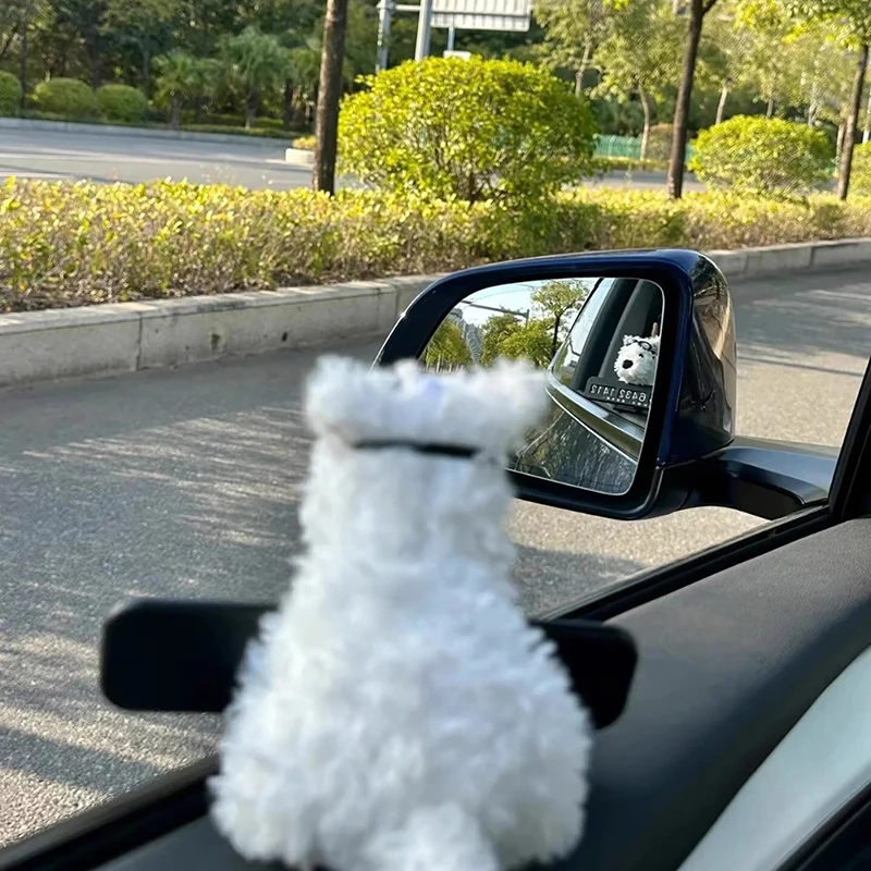 

Puppy Plush Doll Clutch Decor,Car Wiper Turn Signal Switch Decoration,kawaii Dog Car Wiper Doll Car Interior Accessories