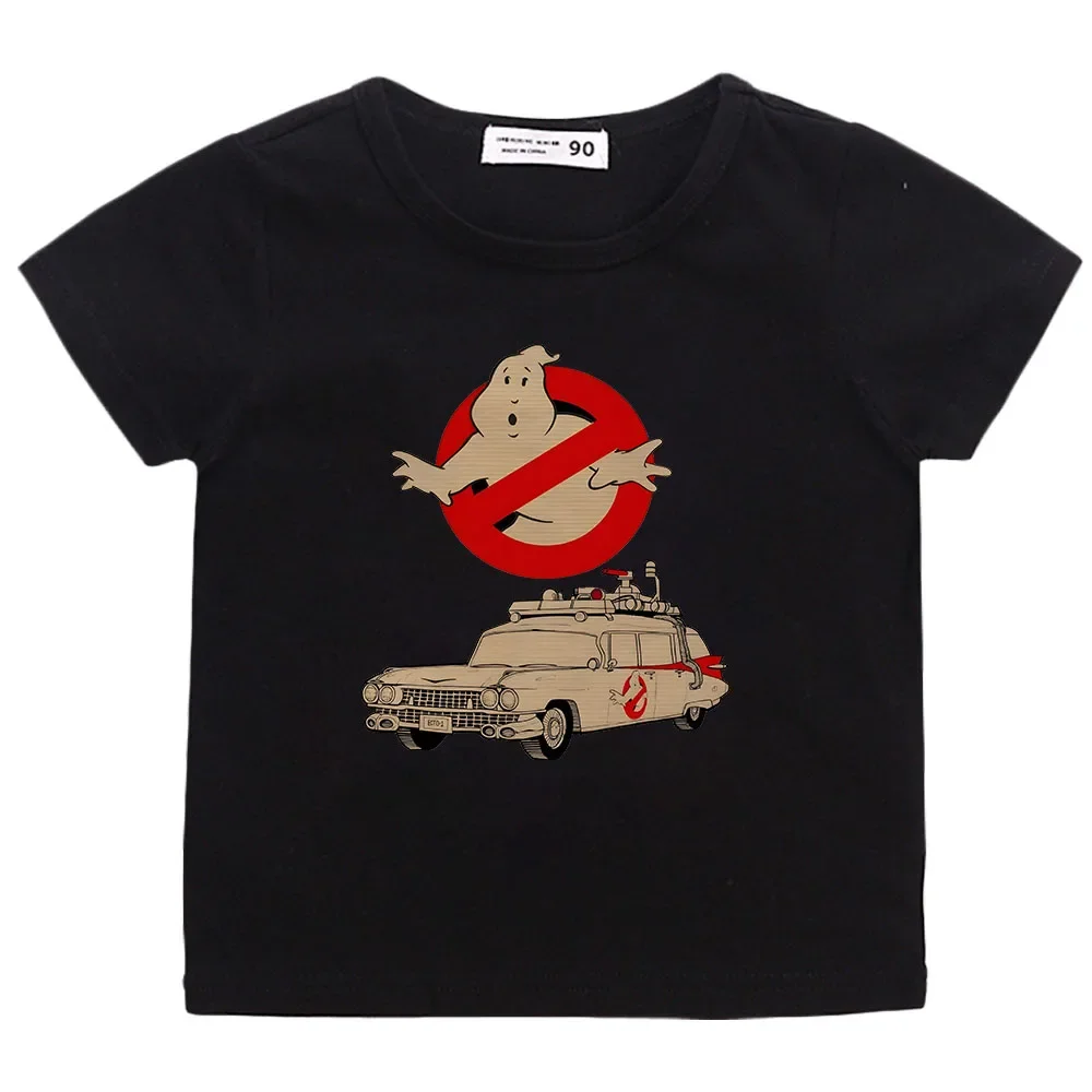 Ghostbusters Shirt Kids Cotton Ghost Busters T Shirt Boys Summer Clothes Tops Girls T-shirt 100% Cotton Family Outfit Matching