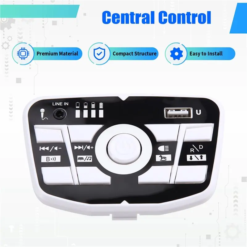 JR2155M JR2155M-H L Children's Electric Car Music Player Car Central Control Music Player Motherboard Control Board