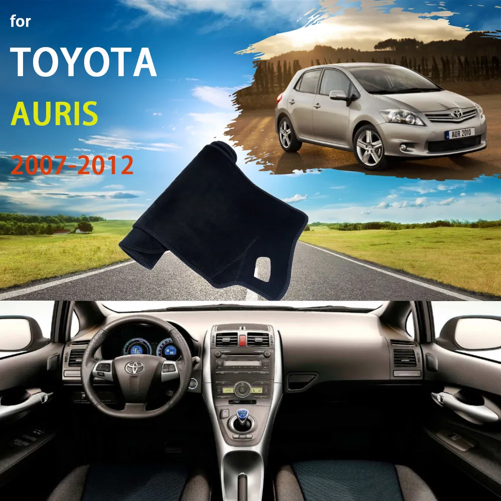 

Чехол на приборную панель автомобиля, коврик для Toyota Auris Corolla Blade E150 2007 ~ 2012 2008 2011, коврик от солнца, нескользящий солнцезащитный коврик с защитой от УФ-лучей