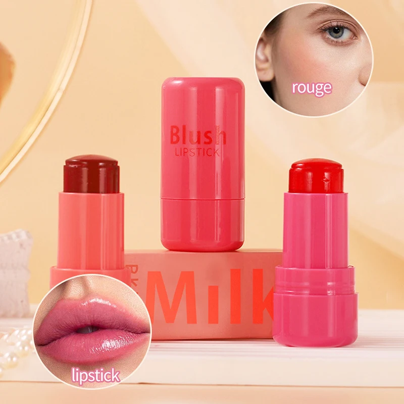 Original Jelly Blush Stick, maquiagem de leite, duradoura, ilumina bochecha facial, 3 em 1 hidratante, flash brilho labial, rost