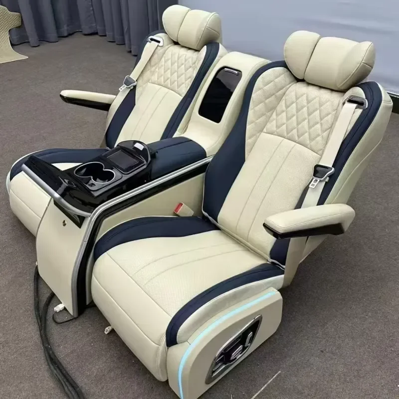 Black Console Armrest Touch Screen Smart System Interior Accessories for Modified Car Seats Rear Seats for Seat
