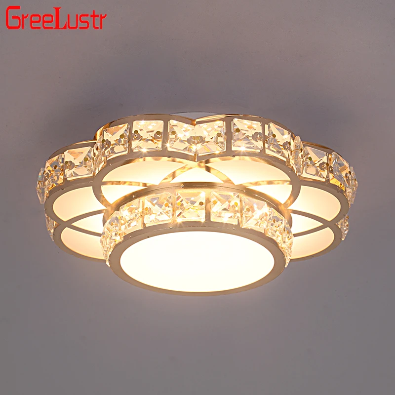 Luxury Crystal Chandelier Lights Lustre Living Room Bedroom Ceiling Lamps LED For Kitchen Balcony Surface Mounted Pendant Light