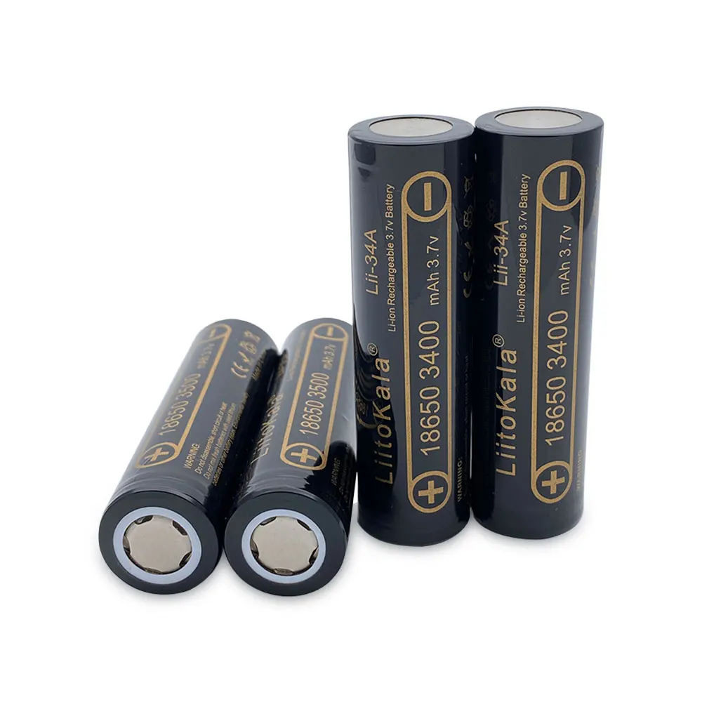 Liitokala Lii-34A 3.7V 18650 배터리 3400mAh 충전식 100% 원래 고품질 손전등, 초인종, 소형 팬