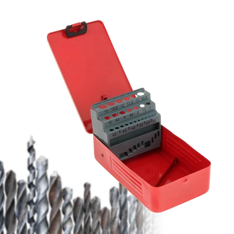 B17B 25Pcs Twist Drill Bit Case Drill Bit Dispenser Organizer, Empty Drill Bit Index Box Storage Case