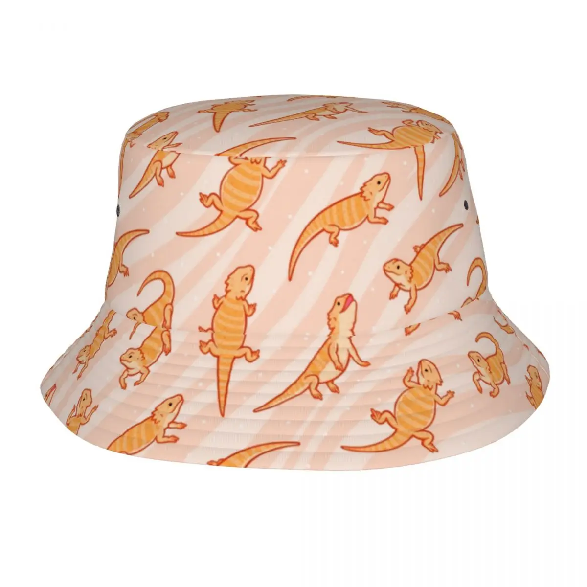 Bearded Dragons Bucket Hat for Unisex Travel Animal Field Hat Style Foldable for Outdoor Fisherman Cap Irish Country Hat