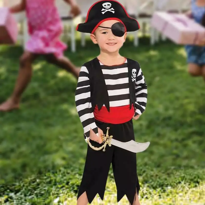 

Child Pirate Costume Pirate Boys Cosplay Suit Cute Pretend Play Costumes Children Dress up for Halloween Role Play