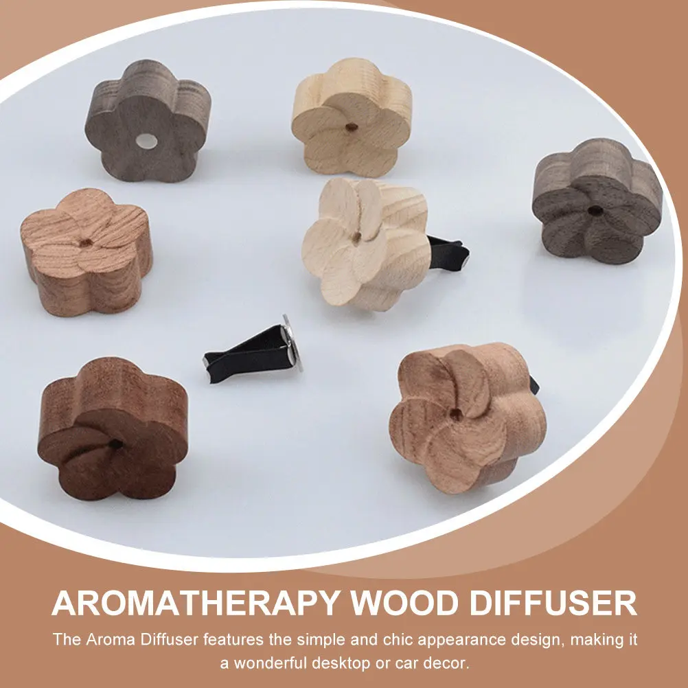 3Pcs Natural Wooden Essential Oil Diffuser Aromatherapy Diffuser for Car Home Office Bedroom Yoga Room Decor Gift - view 5