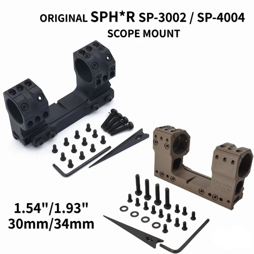 

2024 New SP-3002 SP-4004 Solid Mount 30/34mm 0MIL 0MOA 1.50/1.93 inch Height Scope Mount with Surfaces for Scope Accessories