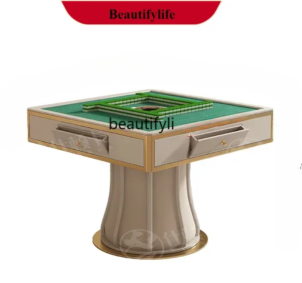 

G1218 Fully automatic mahjong table dining table modern simple light luxury silent king multifunctional rock board surface
