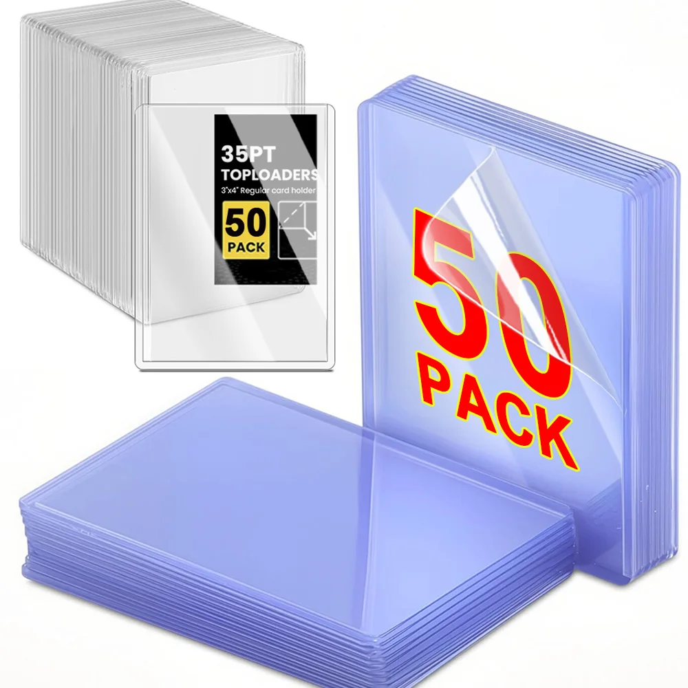 1/25/50Pcs 35PT Clear Kpop idol Photocard Sleeve Anti-scratch 3X4" PVC Gaming Trading Card HD Plastic Collect Holder