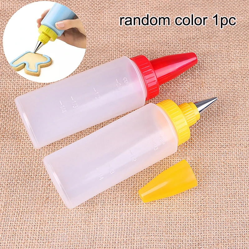 1Pc Kitchen Small Squeeze Icing Piping Bottles Cookie Cutters Cake Baking Decoration Food Coloring Icing Supplies For Writing