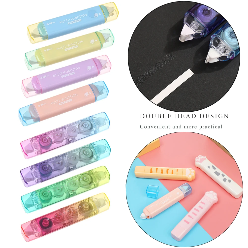 Creative Portable Correction Tape And Point Glue Two In One Learning Stationery Double Sided Adhesive School Office Supplies