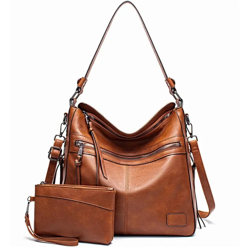 

Spring and summer new women's bags, European and American fashion trends, zipper tote shoulder messenger bag