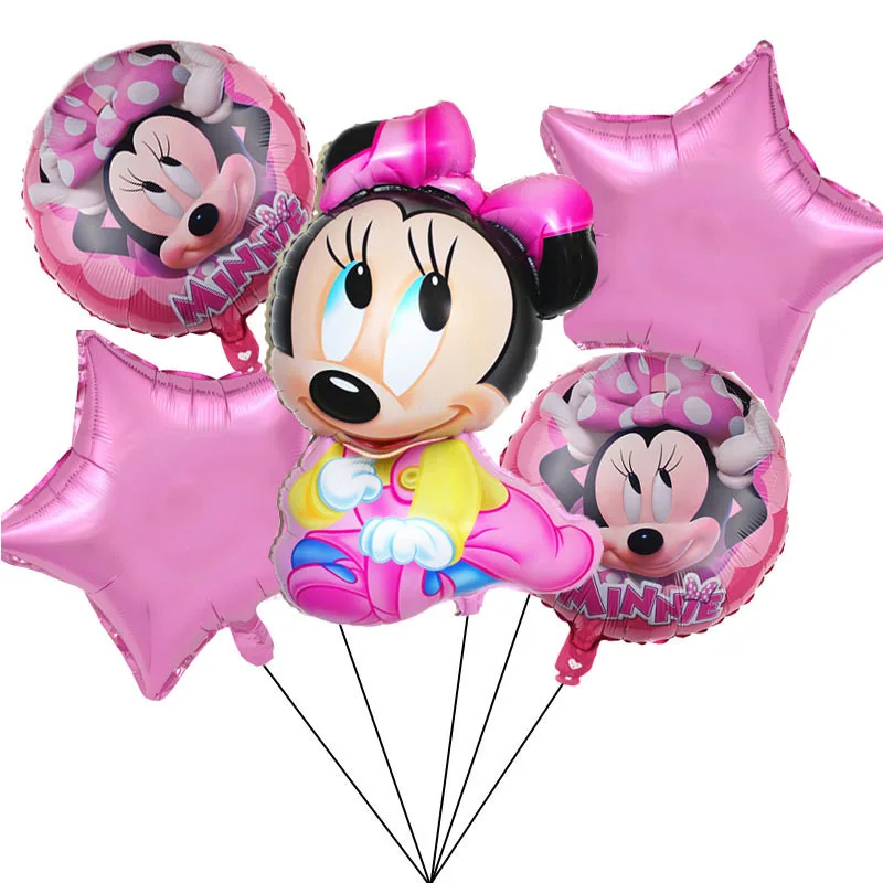 Disney Mickey Mouse themed children\'s birthday party cute version Mickey Minnie aluminum film balloon set