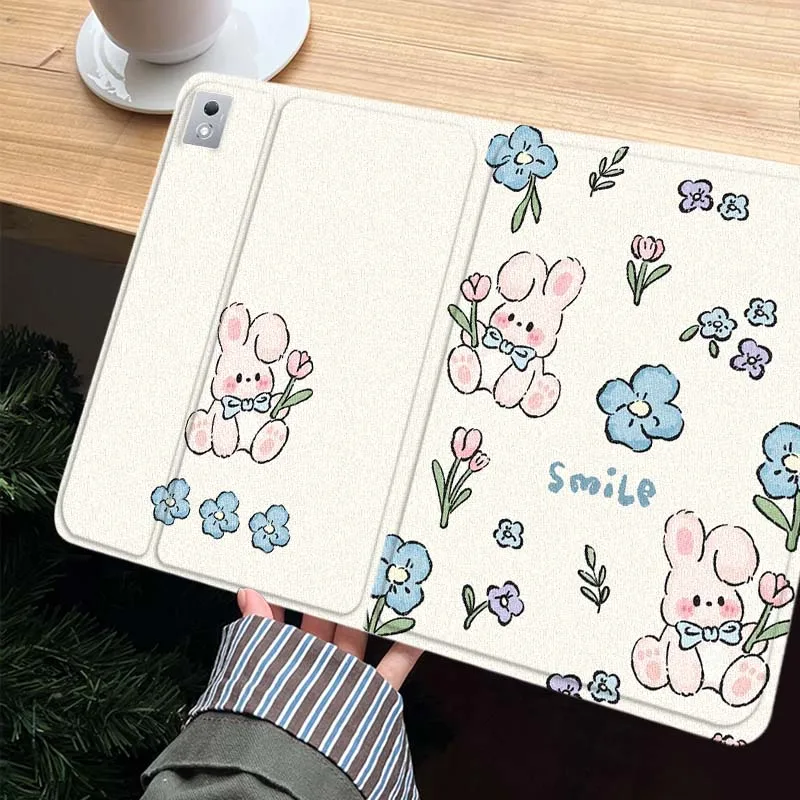 

Cute cartoon rabbit kitten For Lenovo Pad Tab Legion Xiaoxin Y900 Y700 K10 M10 P11 3rd Pro GT Plus Gen Cover Tablet Case