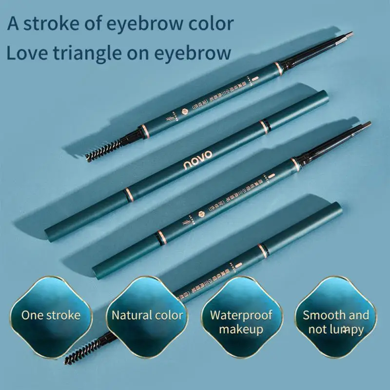 Lápiz de cejas de colores Natural de larga duración que no florece doble punta impermeable sin decoloración lápiz de cejas maquillaje para mujeres