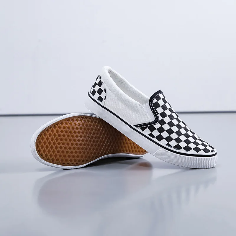 

New Fashtion Canvas Shoes Men 2026 Elastic Spring Version Flat Heel Shoes Men Breathable Cotton Lined All-Season Footwear Shoes