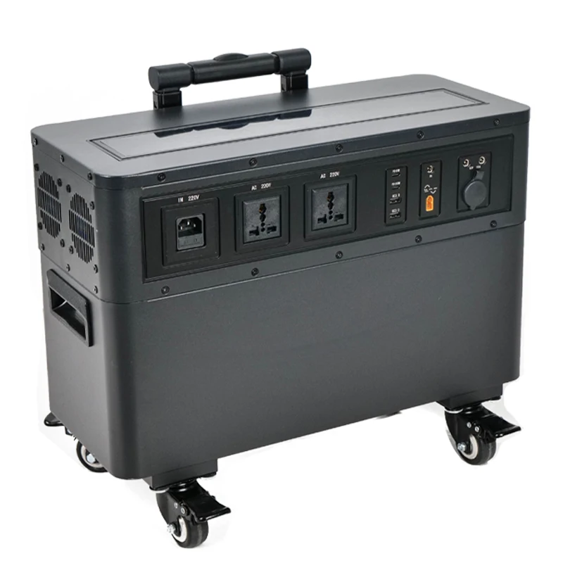 

Portable Power Station 3072WH 3000W Generator 4 Batteries Pure Sine Wave Output Controller, Energy Storage Battery