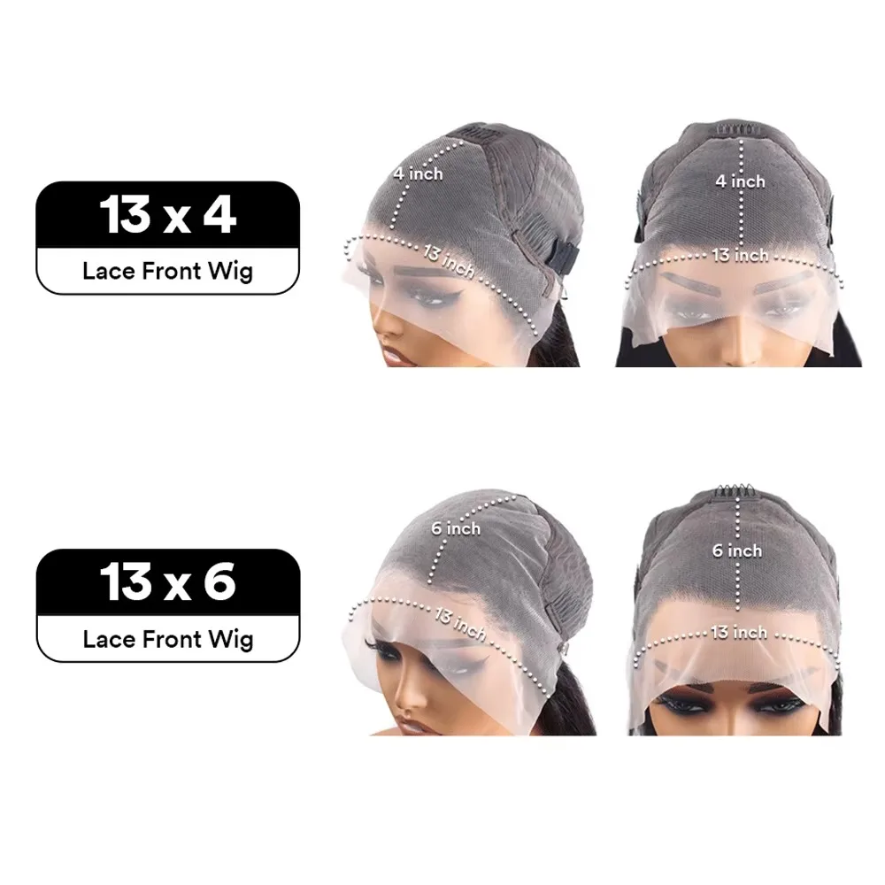 13x6 Hd Lace Deep Wave Front Wigs Human Hair Water Wave Curly Wigs 30 40 Inch 13x4 Lace Frontal Wigs For Black Women 200 Density image 6