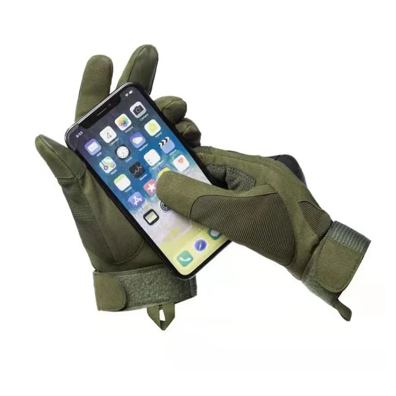 Guantes tácticos militares de alta calidad con protección de carcasa suave y dedos completos, guantes de trabajo para ciclismo y motocicleta a prueba de golpes con pantalla táctil