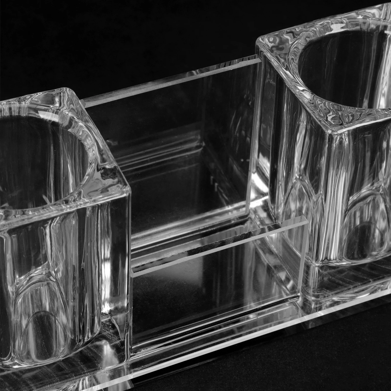 

Desktop Stand Crystal Microphone Storage Holder Acrylic for Wireless Acrlic Table Transparent Office