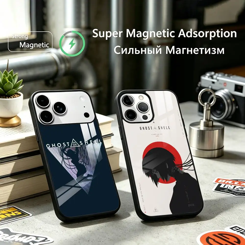 Ghost in T-The S-Shell Phone Case For iPhone17,16,15,14,13,12 Plus,Pro Supports Magnetic Wireless Charging