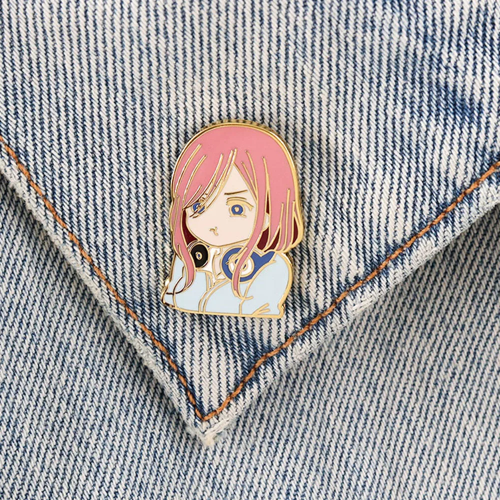 Japanese Anime The Quintessential Quintuplets Brooch Character Nakano Miku Badge Headphone Girl Lapel Pin Cartoon Accessories